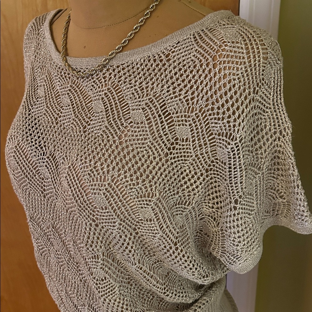 Cache Off-the-Shoulder Cream Sweater - Picture 4 of 5